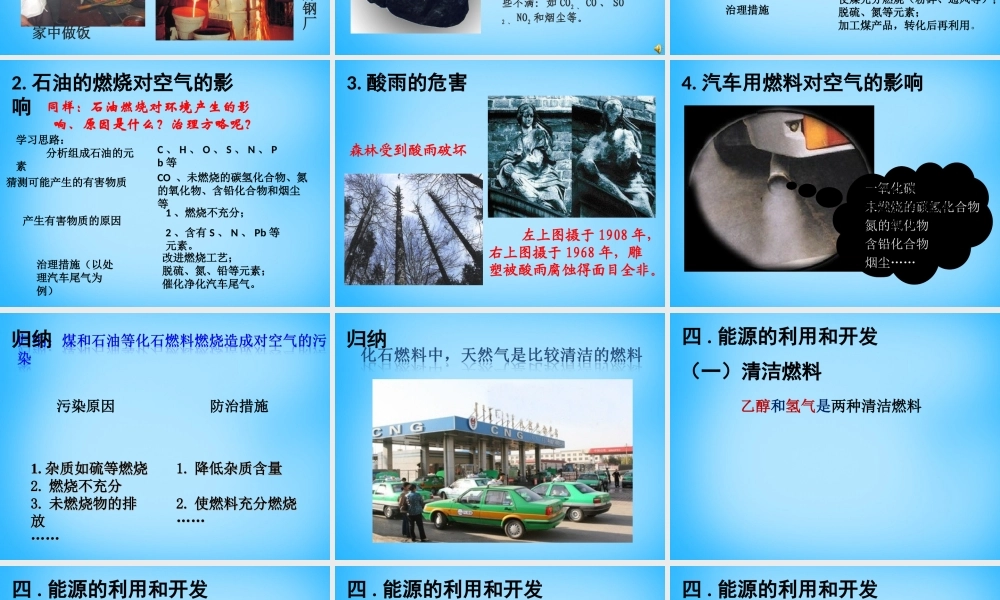 人教初中化学九上《7课题2燃料的合理利用与开发》PPT课件 (11).ppt