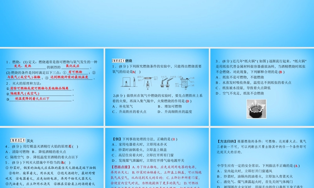 人教初中化学九上《7实验活动3燃烧的条件》PPT课件 (2).ppt