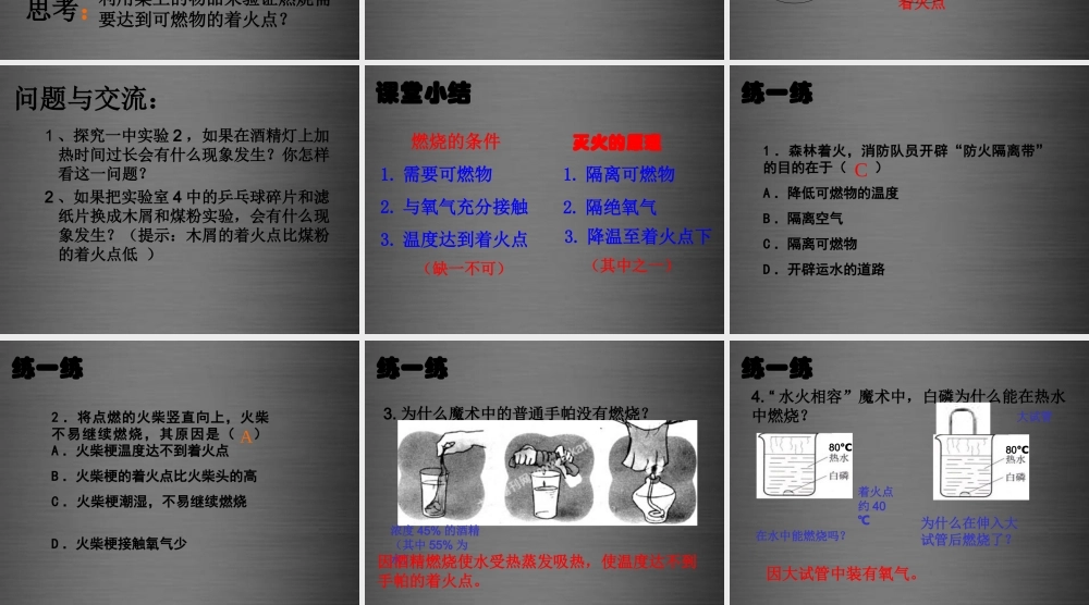 人教初中化学九上《7实验活动3燃烧的条件》PPT课件 (1).ppt