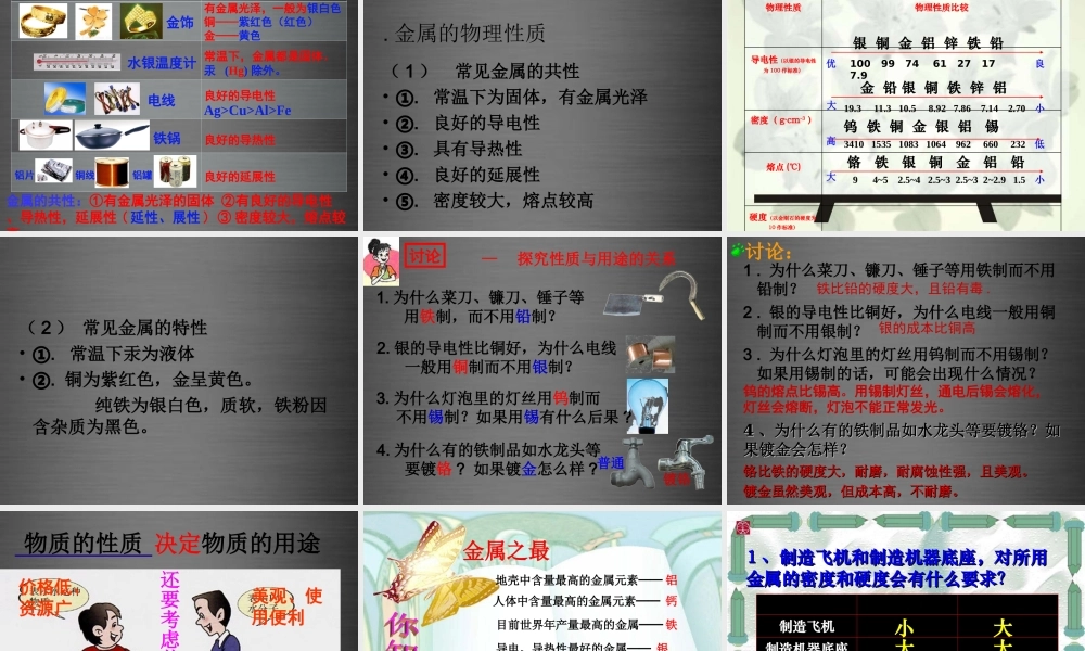 人教初中化学九下《8课题1金属材料》PPT课件 (3).ppt