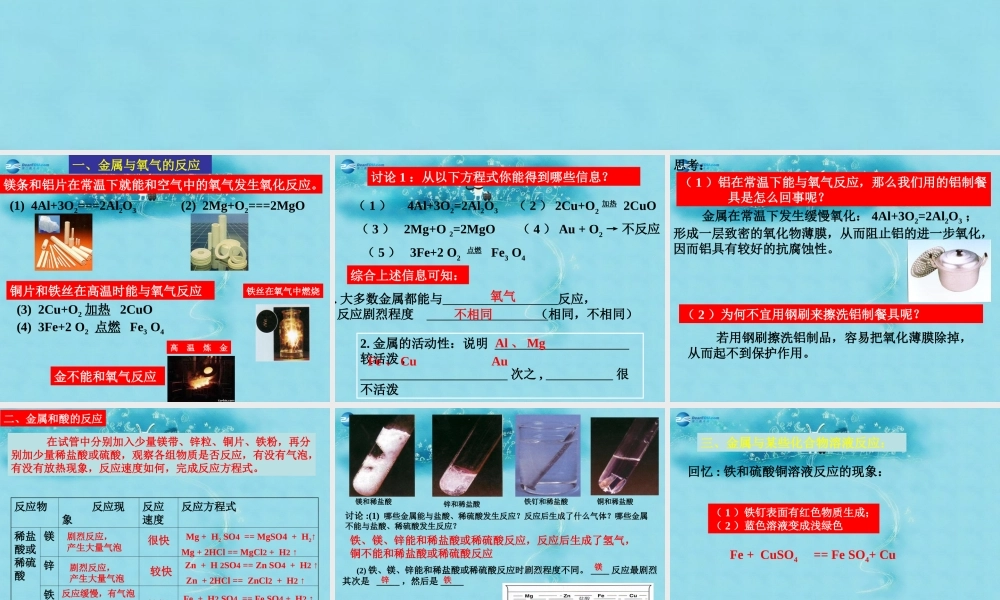 人教初中化学九下《8课题2金属的化学性质》PPT课件 (5).ppt