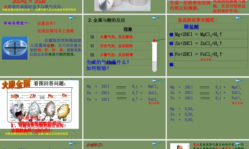 人教初中化学九下《8课题2金属的化学性质》PPT课件 (1).ppt
