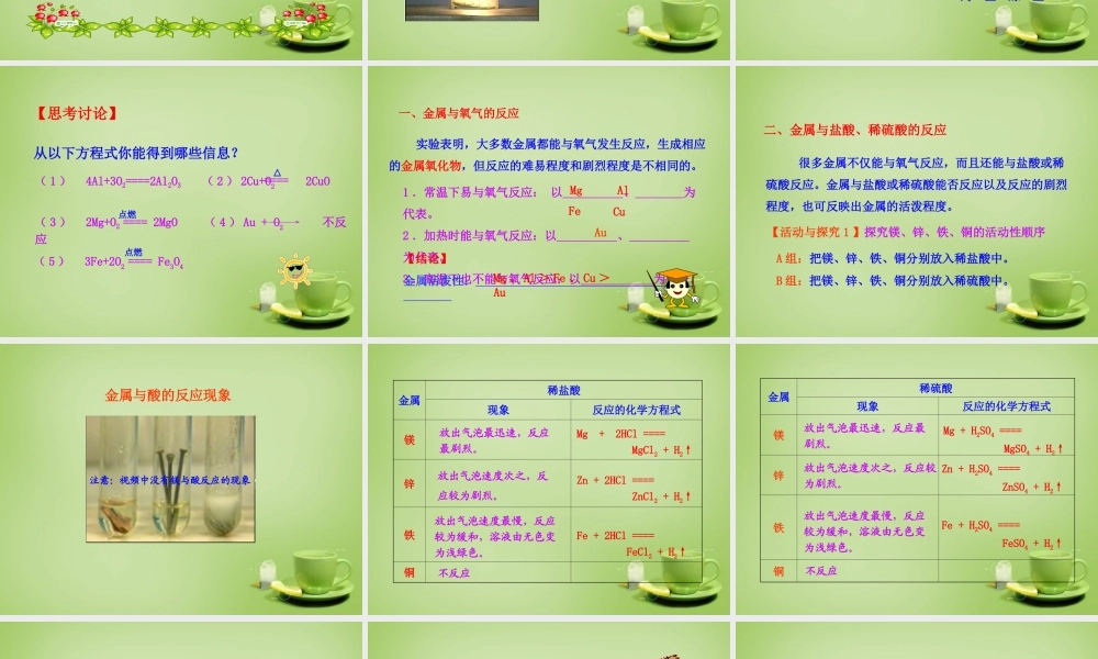 人教初中化学九下《8课题2金属的化学性质》PPT课件 (4).ppt