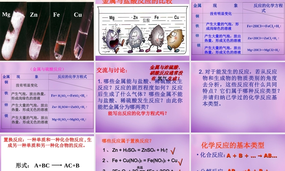 人教初中化学九下《8课题2金属的化学性质》PPT课件 (21).ppt