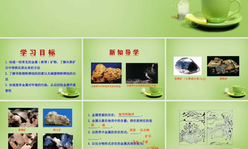 人教初中化学九下《8课题3金属资源的利用和保护》PPT课件 (4).ppt