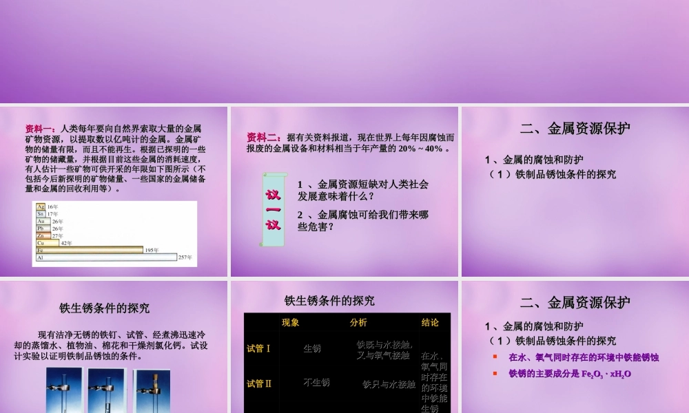 人教初中化学九下《8课题3金属资源的利用和保护》PPT课件 (15).ppt