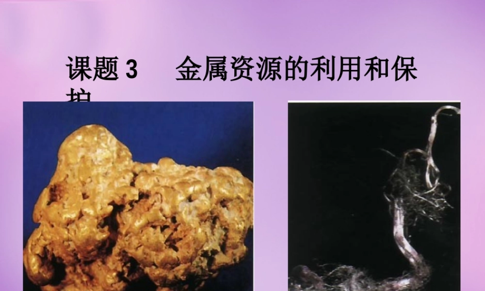 人教初中化学九下《8课题3金属资源的利用和保护》PPT课件 (14).ppt