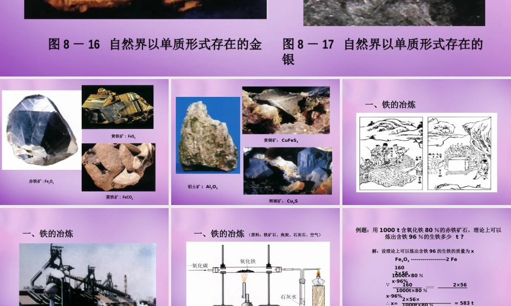 人教初中化学九下《8课题3金属资源的利用和保护》PPT课件 (14).ppt