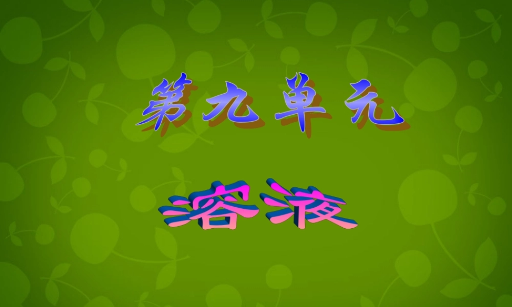 人教初中化学九下《9第九单元溶液》PPT课件 (8).ppt