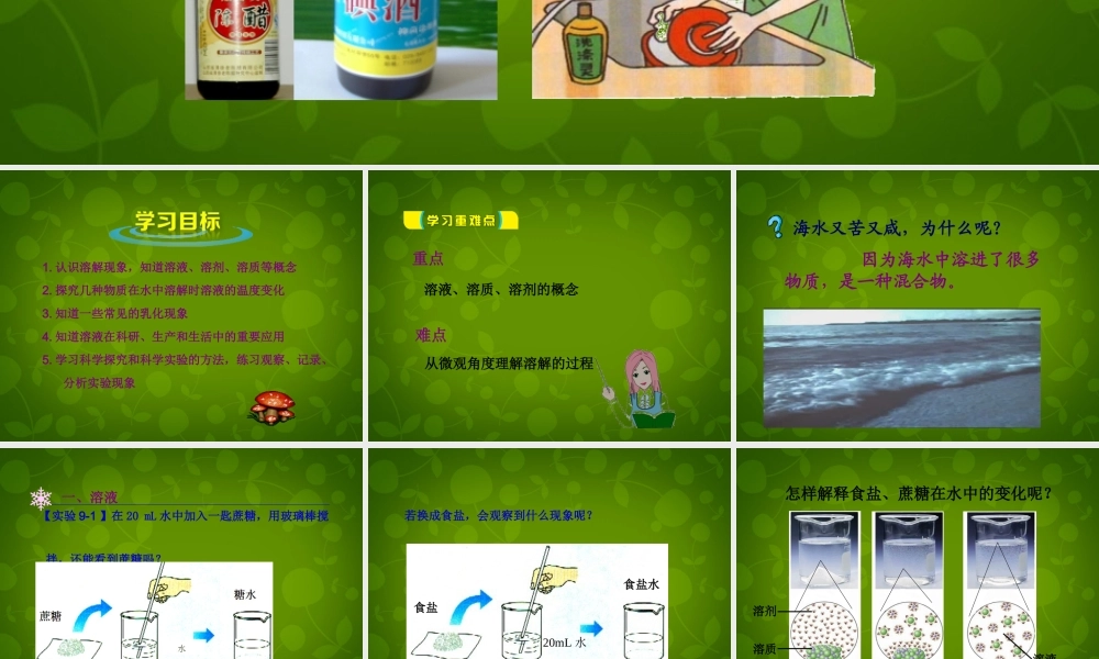 人教初中化学九下《9课题1溶液的形成》PPT课件 (8).ppt