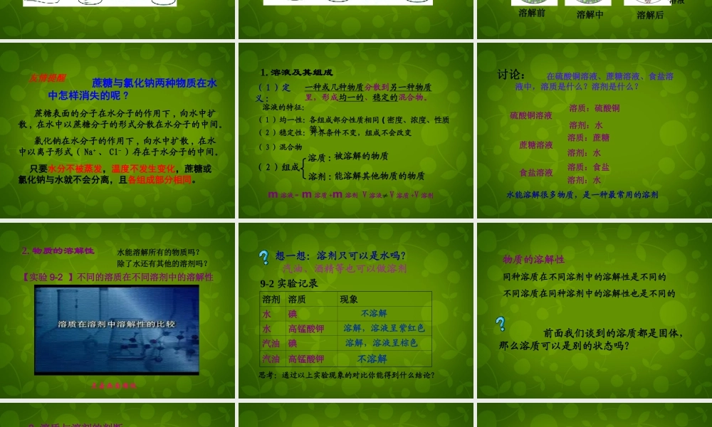 人教初中化学九下《9课题1溶液的形成》PPT课件 (8).ppt