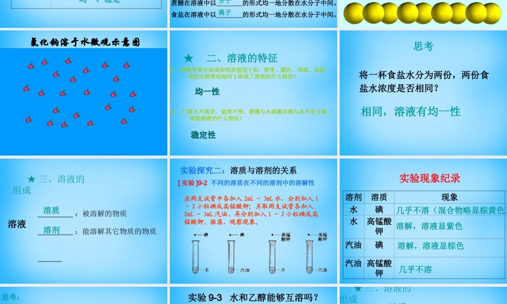 人教初中化学九下《9课题1溶液的形成》PPT课件 (11).ppt