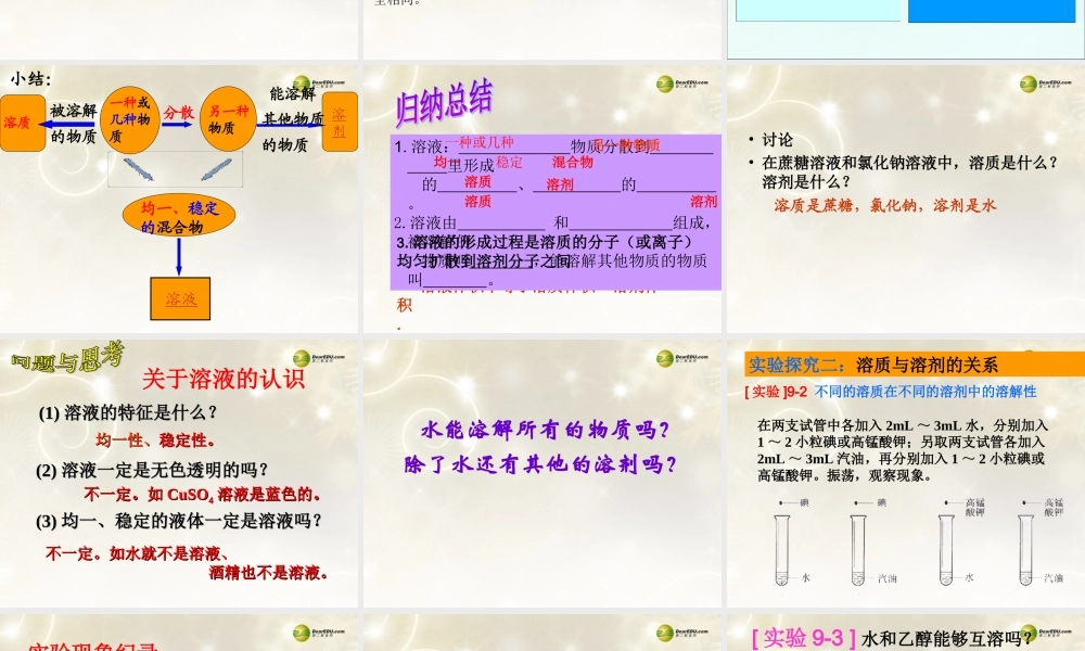 人教初中化学九下《9课题1溶液的形成》PPT课件 (26).ppt