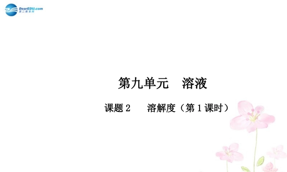 人教初中化学九下《9课题2溶解度》PPT课件 (22).ppt