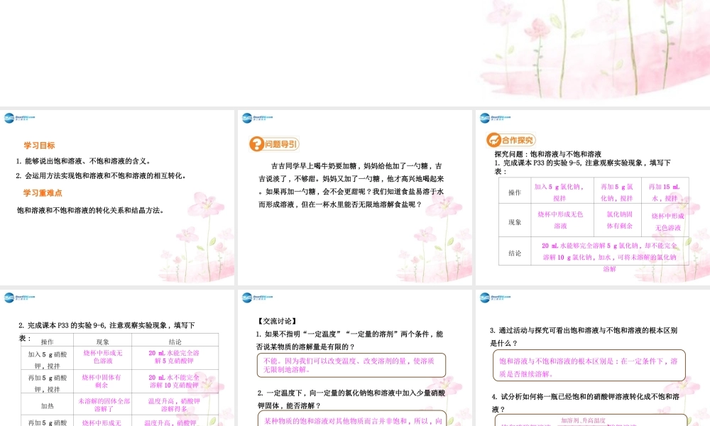 人教初中化学九下《9课题2溶解度》PPT课件 (22).ppt