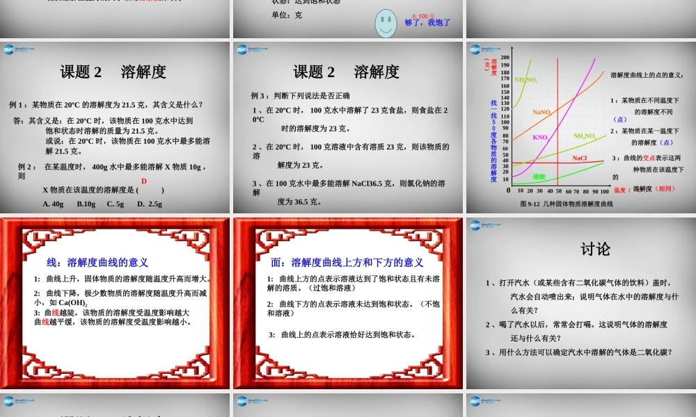 人教初中化学九下《9课题2溶解度》PPT课件 (28).ppt