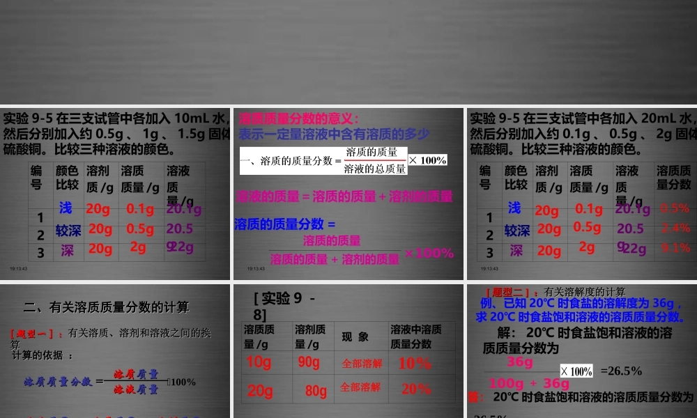 人教初中化学九下《9课题3溶液的浓度》PPT课件 (3).ppt