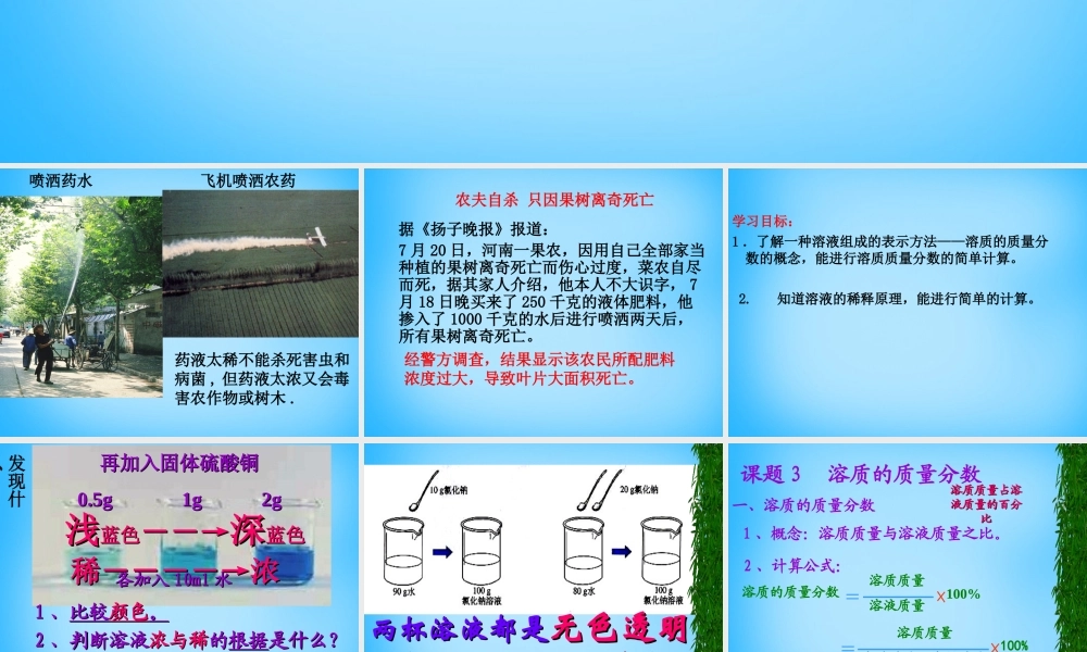 人教初中化学九下《9课题3溶液的浓度》PPT课件 (9).ppt