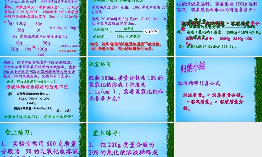 人教初中化学九下《9课题3溶液的浓度》PPT课件 (9).ppt