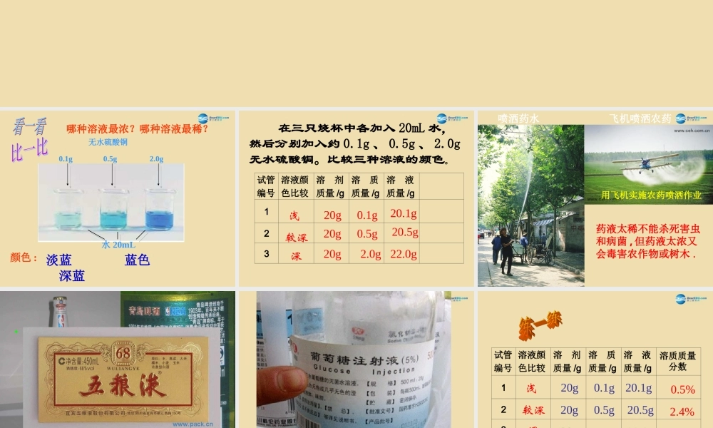 人教初中化学九下《9课题3溶液的浓度》PPT课件 (12).ppt