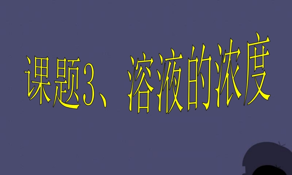 人教初中化学九下《9课题3溶液的浓度》PPT课件 (14).ppt