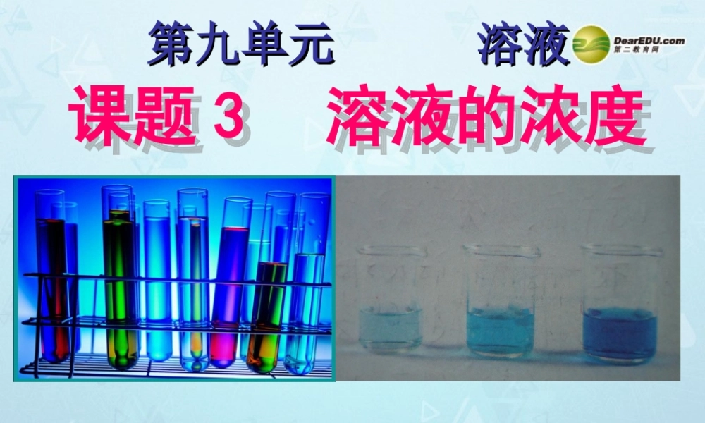 人教初中化学九下《9课题3溶液的浓度》PPT课件 (21).ppt