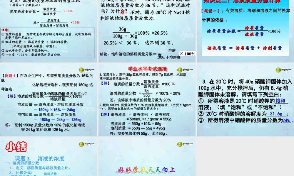人教初中化学九下《9课题3溶液的浓度》PPT课件 (21).ppt