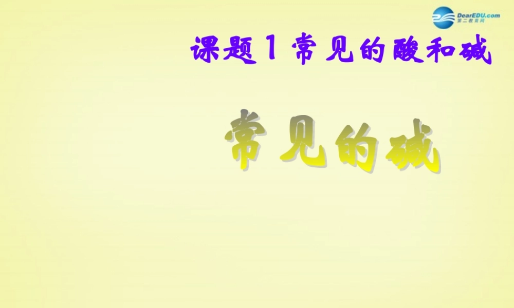 人教初中化学九下《10课题1常见的酸和碱》PPT课件 (6).ppt