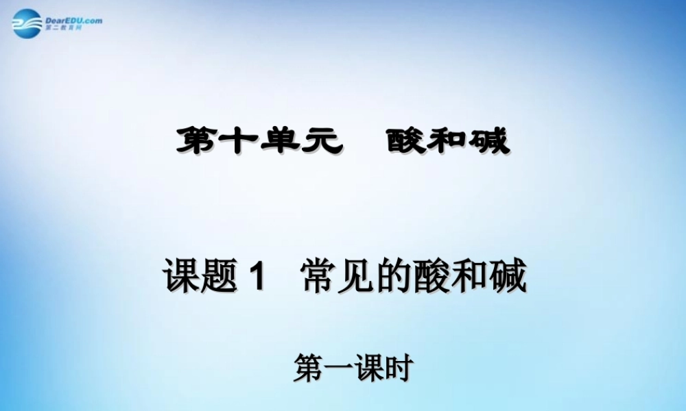 人教初中化学九下《10课题1常见的酸和碱》PPT课件 (17).ppt