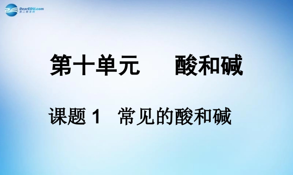 人教初中化学九下《10课题1常见的酸和碱》PPT课件 (19).ppt