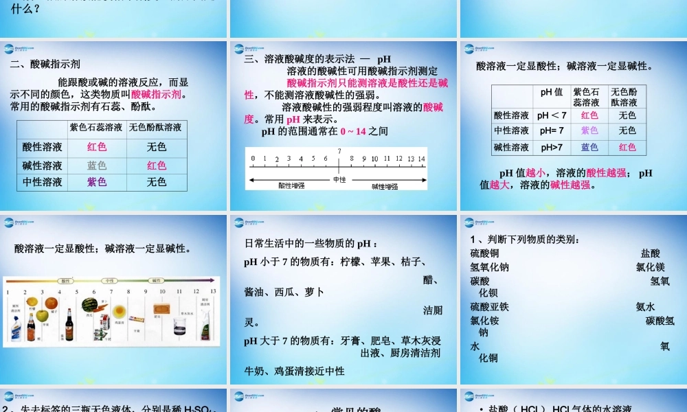 人教初中化学九下《10课题1常见的酸和碱》PPT课件 (19).ppt