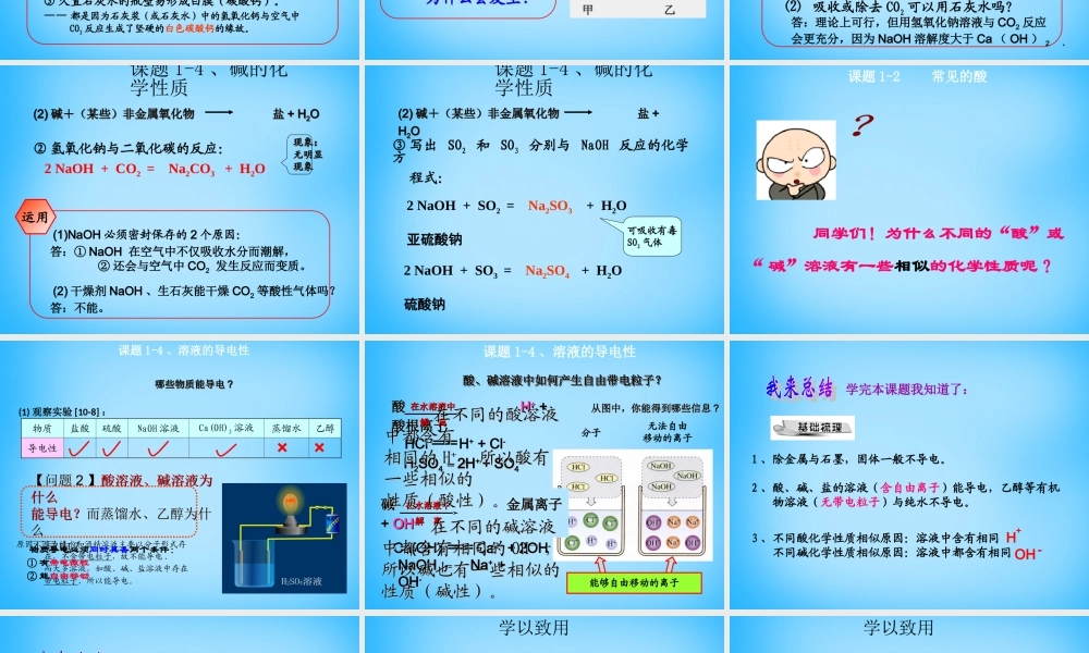 人教初中化学九下《10课题1常见的酸和碱》PPT课件 (14).ppt