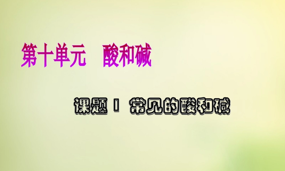 人教初中化学九下《10课题1常见的酸和碱》PPT课件 (27).ppt