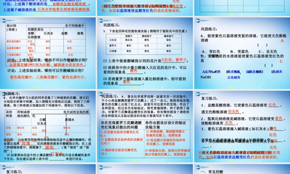 人教初中化学九下《10课题1常见的酸和碱》PPT课件 (20).ppt
