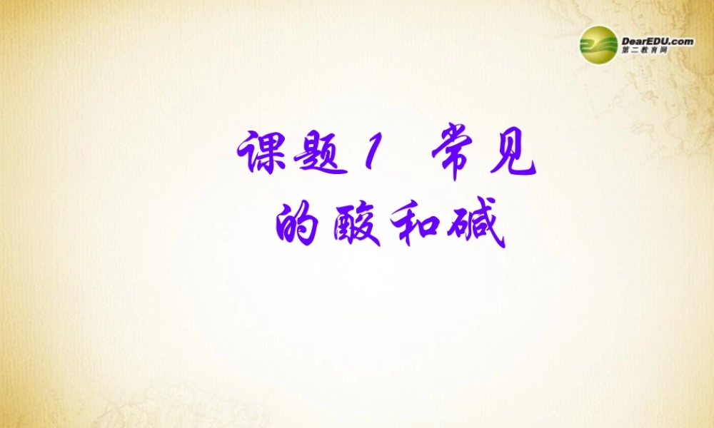 人教初中化学九下《10课题1常见的酸和碱》PPT课件 (21).ppt