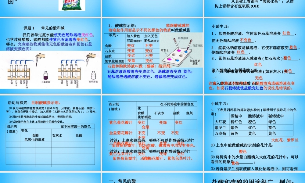 人教初中化学九下《10课题1常见的酸和碱》PPT课件 (26).ppt