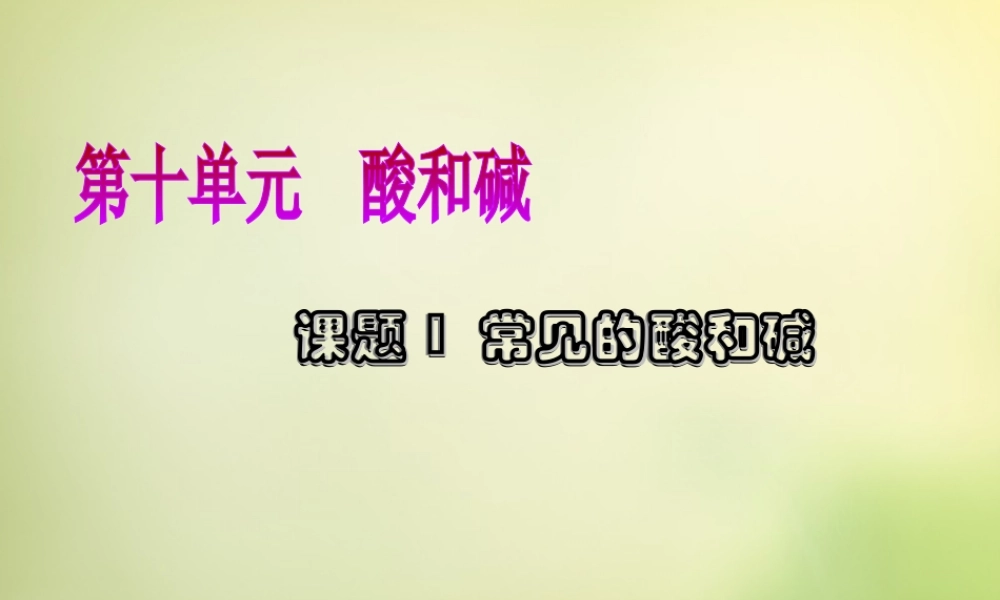 人教初中化学九下《10课题1常见的酸和碱》PPT课件 (28).ppt