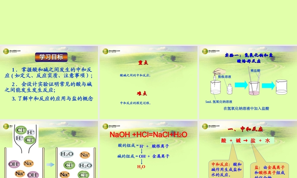 人教初中化学九下《10课题2酸和碱的中和反应》PPT课件 (20).ppt