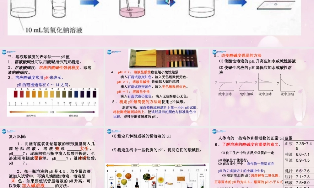 人教初中化学九下《10课题2酸和碱的中和反应》PPT课件 (21).ppt