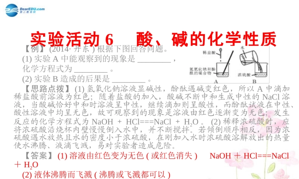 人教初中化学九下《10实验活动6酸、碱的化学性质》PPT课件 (1).ppt