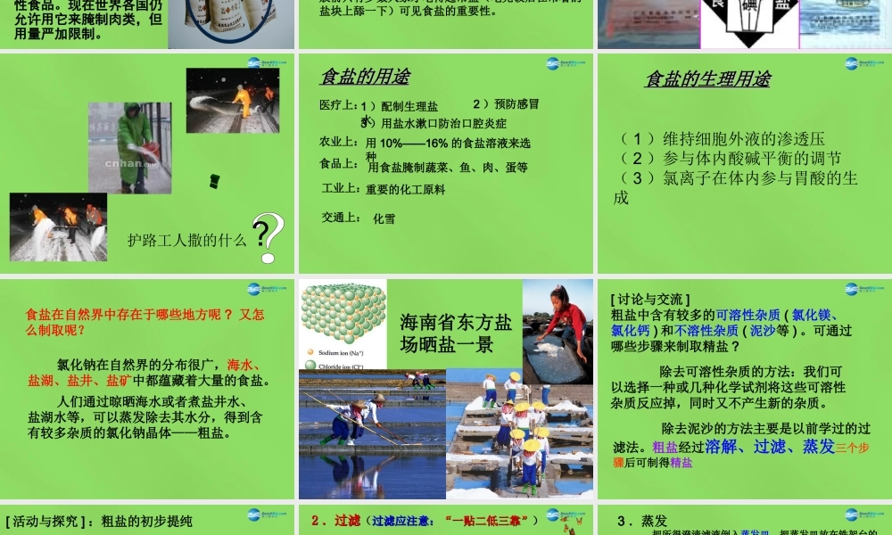 人教初中化学九下《11课题1生活中常见的盐》PPT课件 (8).ppt