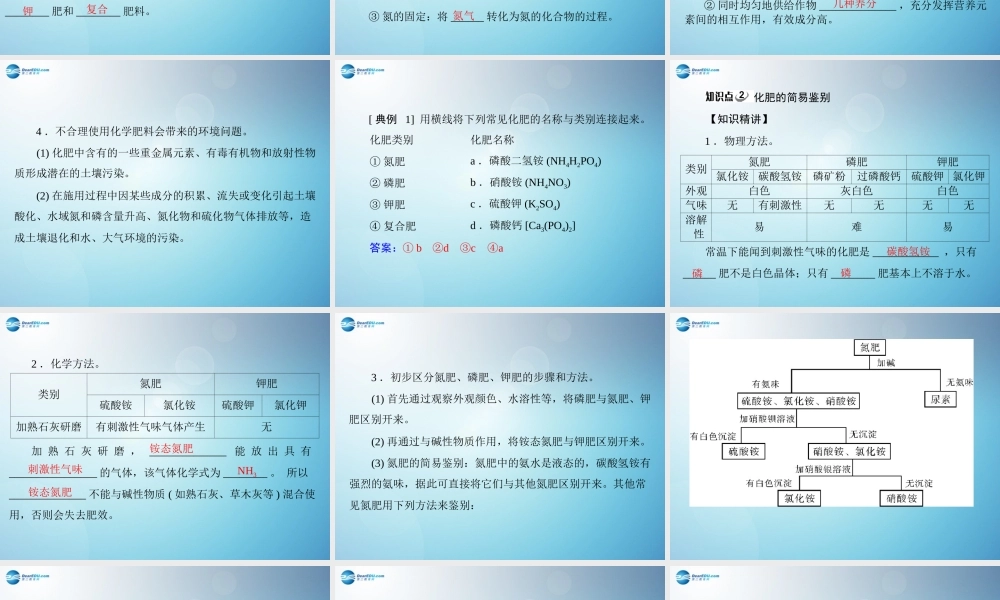 人教初中化学九下《11课题2化学肥料》PPT课件 (3).ppt