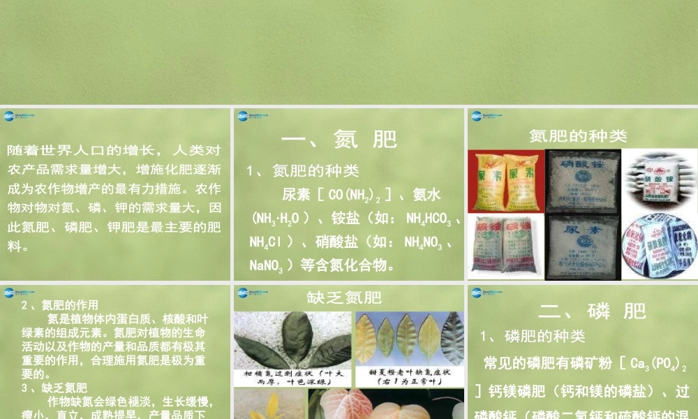 人教初中化学九下《11课题2化学肥料》PPT课件 (10).ppt