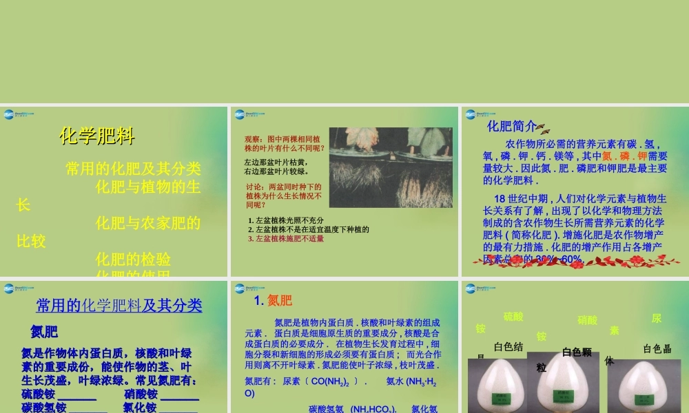 人教初中化学九下《11课题2化学肥料》PPT课件 (8).ppt