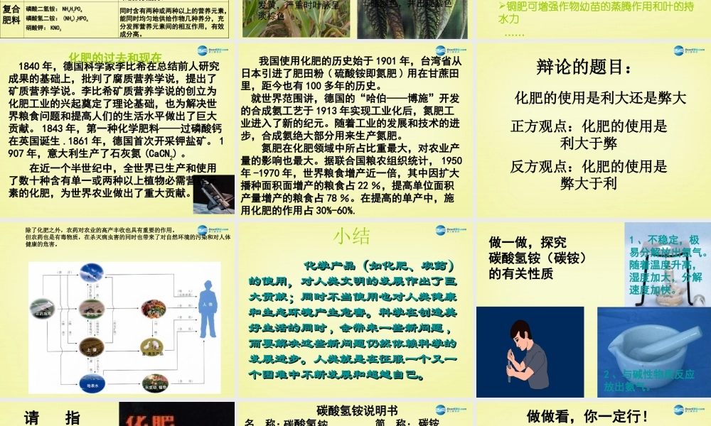 人教初中化学九下《11课题2化学肥料》PPT课件 (12).ppt