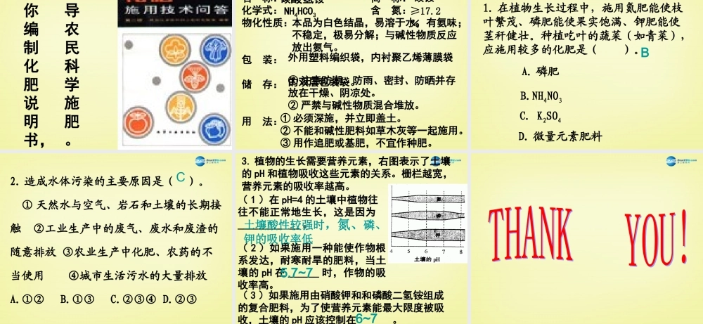 人教初中化学九下《11课题2化学肥料》PPT课件 (12).ppt