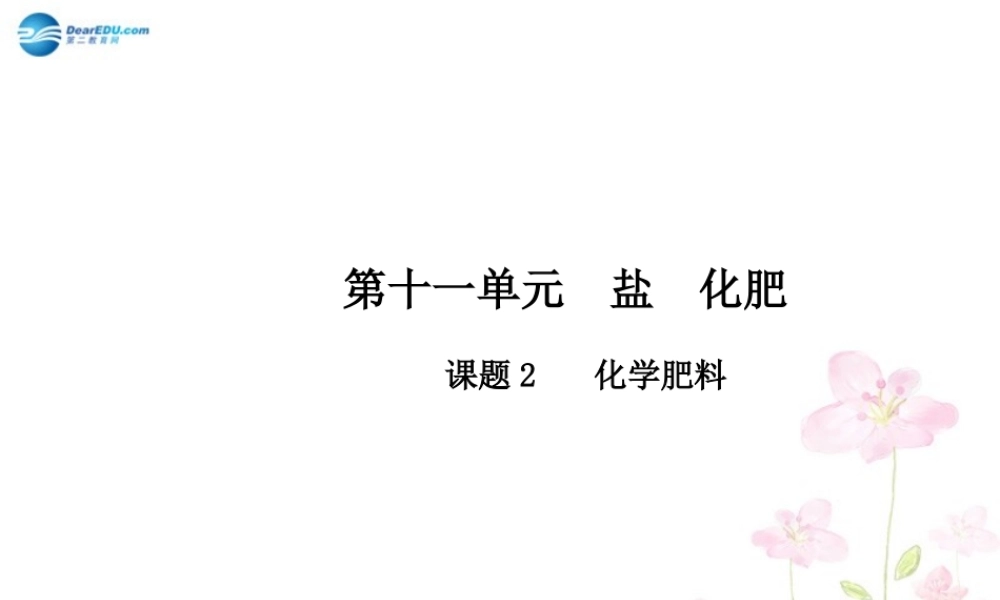 人教初中化学九下《11课题2化学肥料》PPT课件 (17).ppt