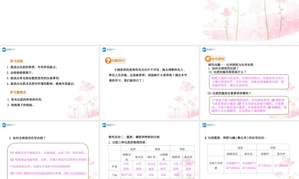人教初中化学九下《11课题2化学肥料》PPT课件 (17).ppt