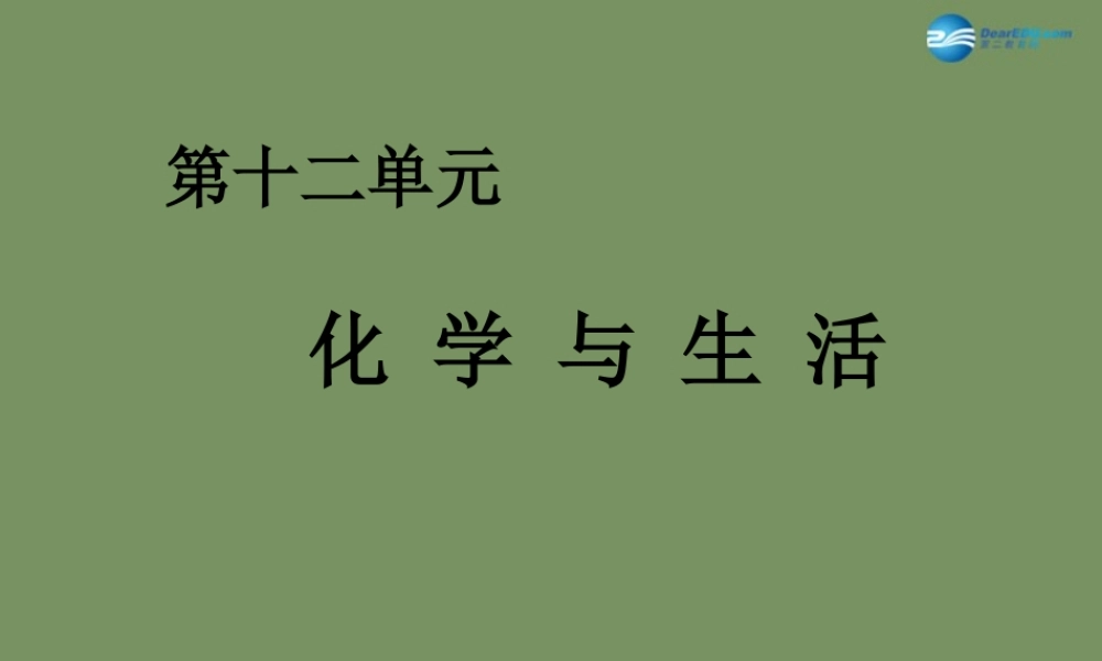 人教初中化学九下《12第十二单元化学与生活》PPT课件 (1).ppt