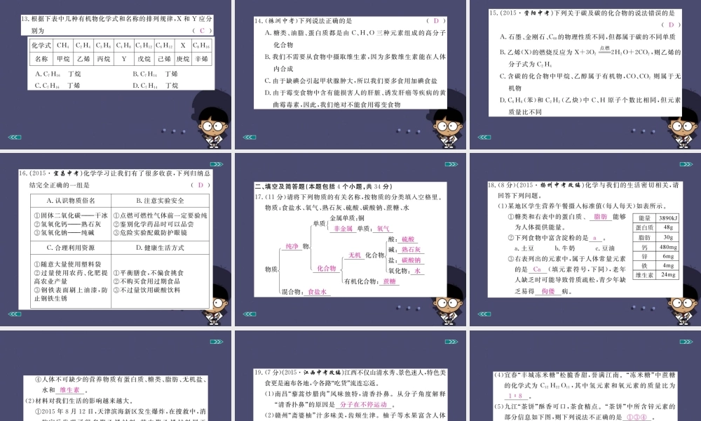 人教初中化学九下《12第十二单元化学与生活》PPT课件 (3).ppt